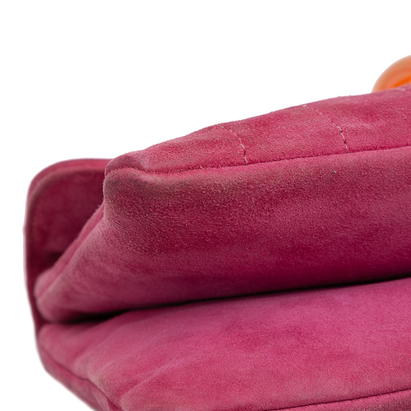 Pre-Loved Chanel CC Choco Bar Suede Beaded Chain Flap - Picture 8 of 12